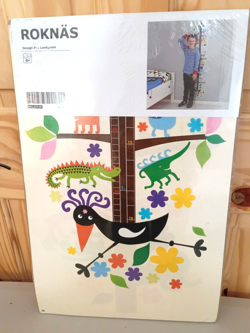 IKEA Roknas Kids Growth Height Chart Wall Decal Eva Lundgreen Sealed NIP
